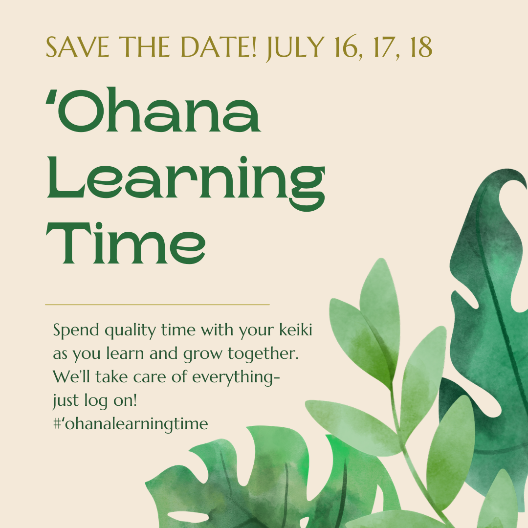 ohana learning time flyer graphic