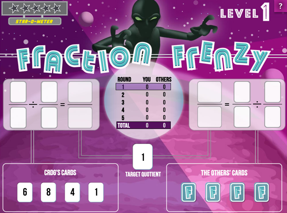 game fraction frenzy graphic